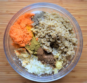 Ingrediente chiftele din quinoa si naut